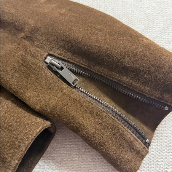 NWT Loeuvre Classic Real Suede Jacket - Brown - Picture 9 of 11